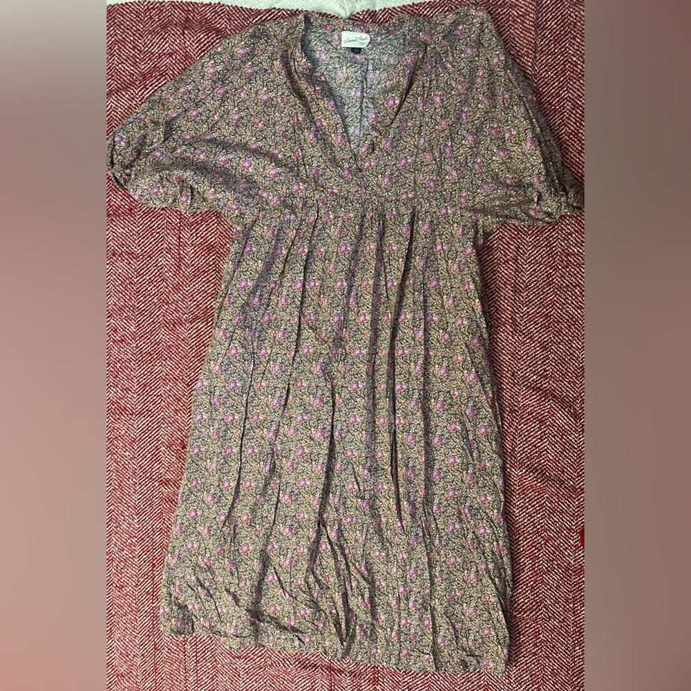 2/$35 Universal Thread Long Sleeve Floral Dress - Pink and Green